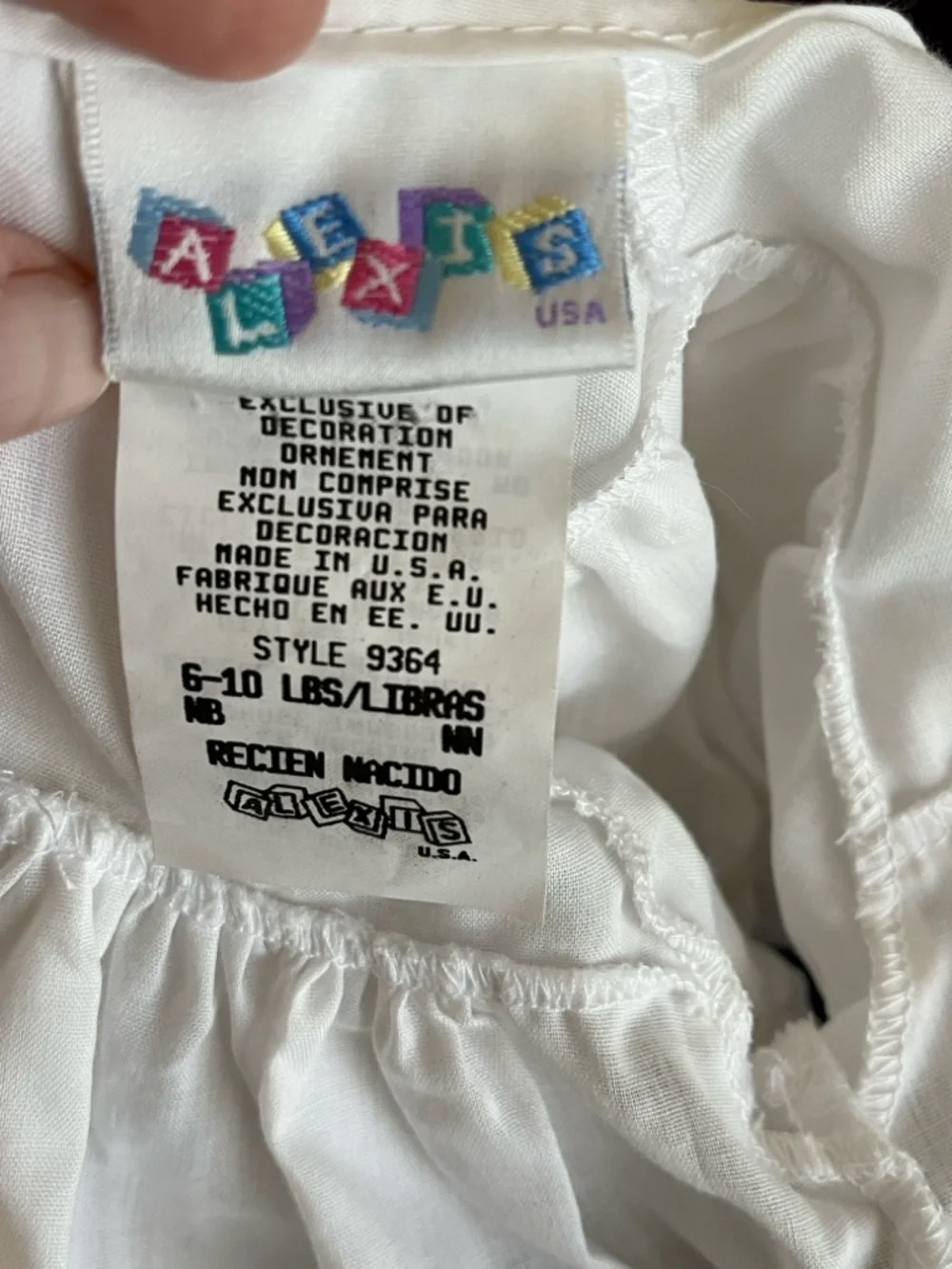 Vintage Newborn Baby Dress Embroidered Floral Lightweight Alexis - Picture 4 of 4